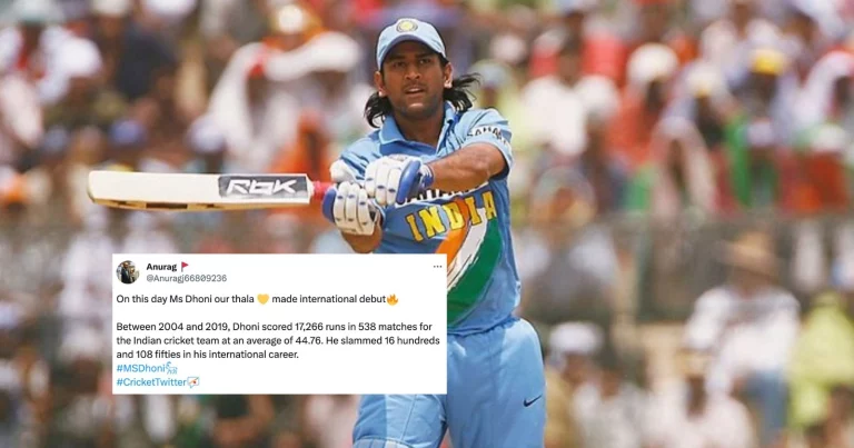 Fans React As MS Dhoni Made His Debut On This Day In 2004
