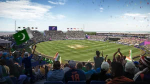 India vs Pakistan T20 World Cup 2024, A computer-generated rendering of the Nassau County Stadium in New York