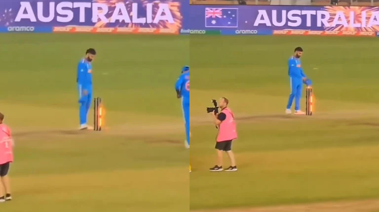 Watch: Unseen Video Of Virat Kohli Removing The Bails With Grief Post World Cup 2023 Loss