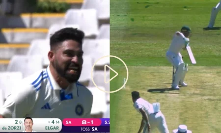 Watch: Aggressive Reaction Of Mohammed Siraj On Dismissing Dean Elgar For Only 4 Runs In 2nd IND vs SA Test