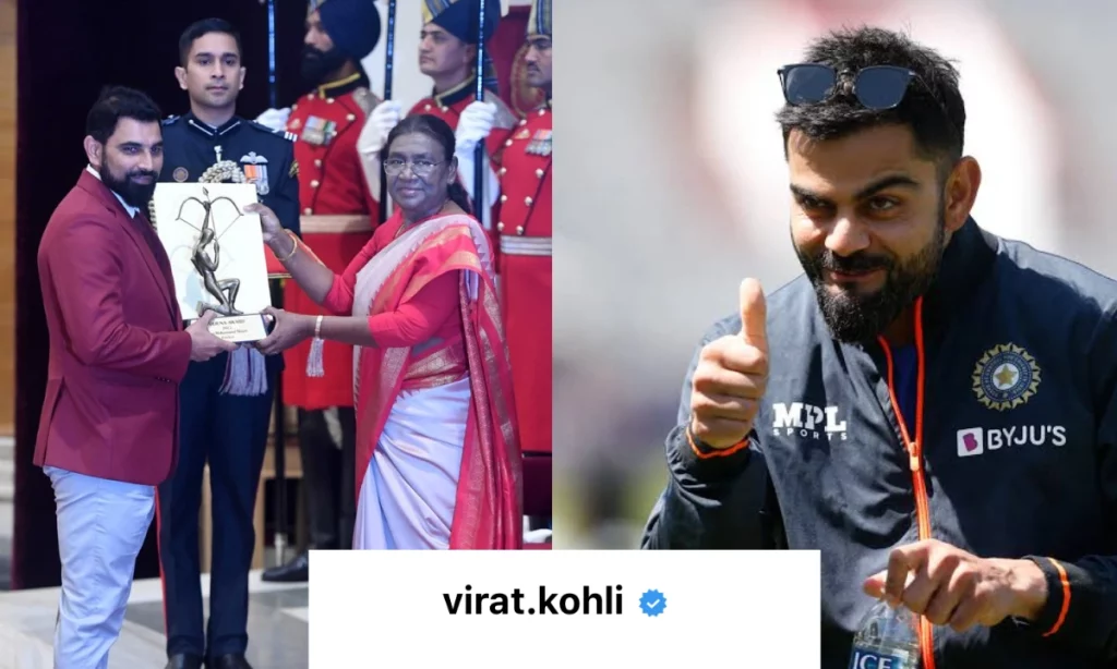 Virat Kohli Writes Congratulatory Comment For Mohammed Shami On Receiving Arjuna Award