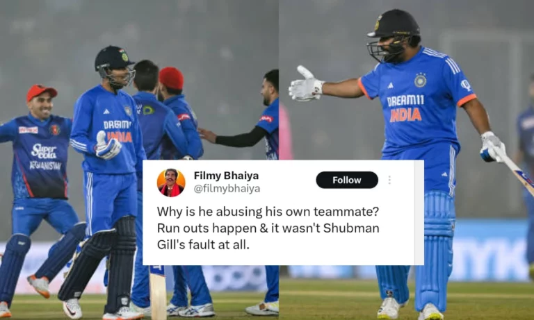 IND vs AFG: Fans Slam Rohit Sharma For Showing Anger At Young Shubman Gill After Getting Run-Out