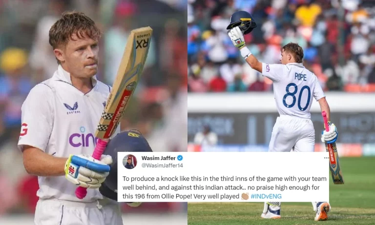 Fans Hail Ollie Pope After His Historic Innings In Hyderabad