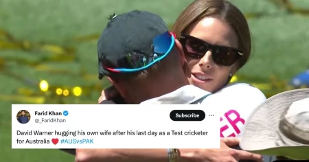 Pakistani Journalist Gets Brutally Trolled For His Comment Of David Warner Hugging His 'Own' Wife: