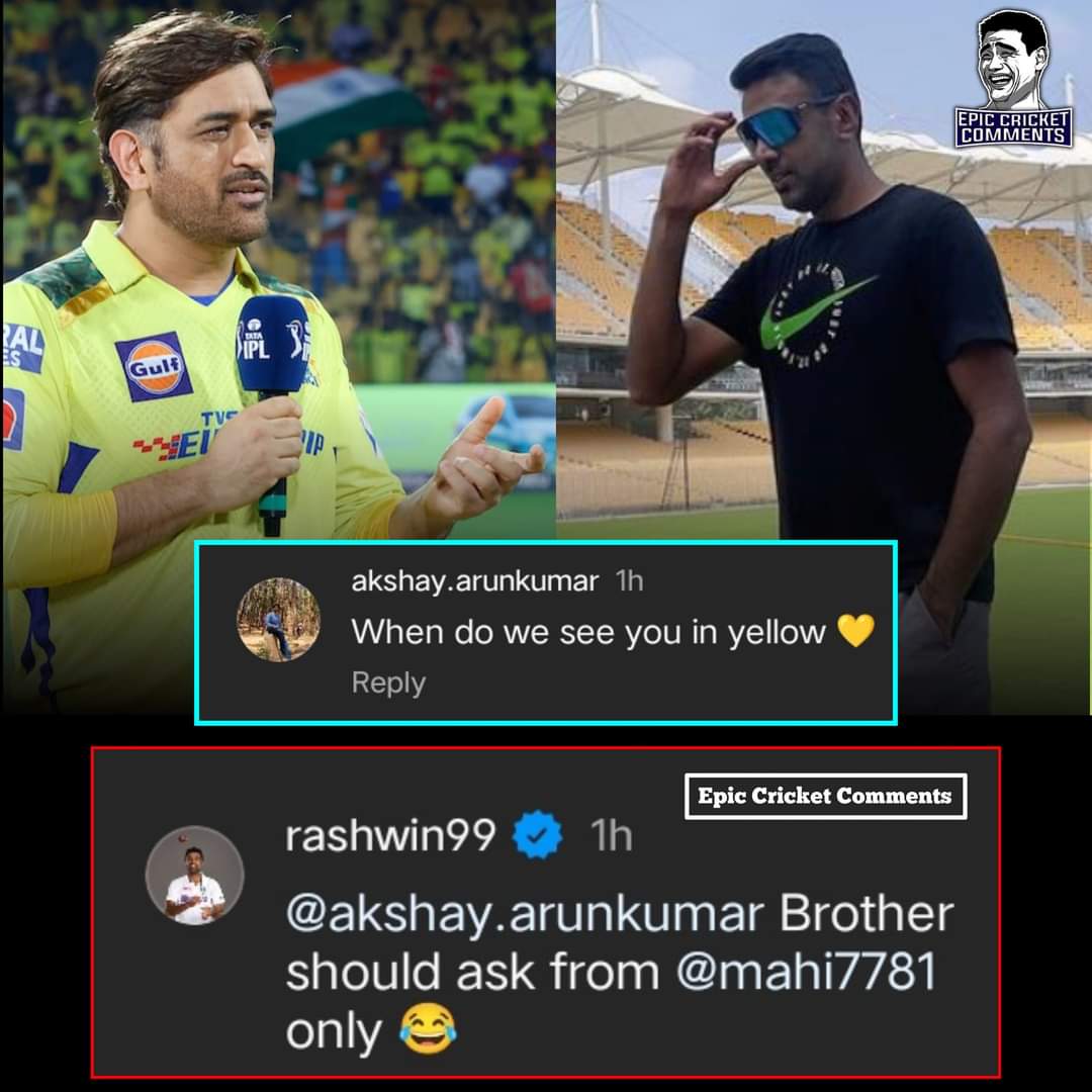 Ravichandran Ashwin's Reply To A CSK Fan Shows That MS Dhoni Is The Real Boss