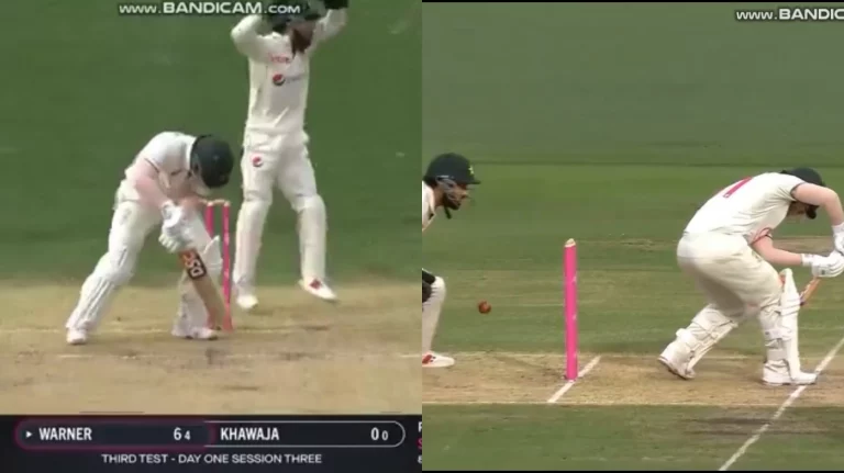 Watch: David Warner Closely Survive Getting Bowled By Sajid Khan