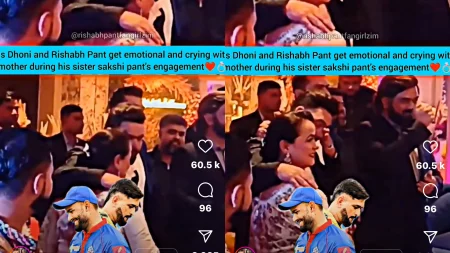 Watch: MS Dhoni Gets Emotional With Rishabh Pant And His Mother During Shakshi Pant’s Engagement
