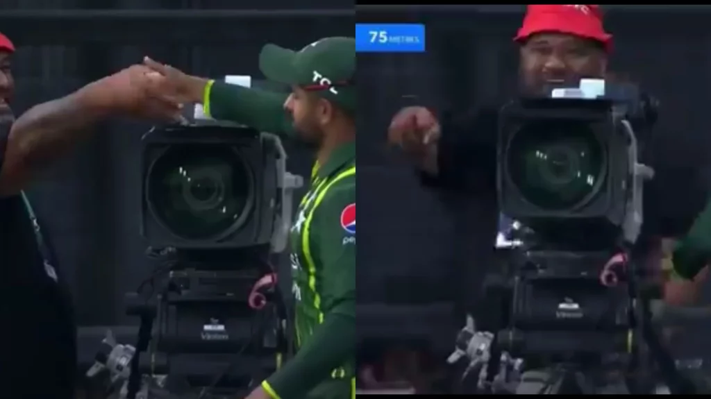 Watch: Babar Azam Consoles The Cameraman After Daryl Mitchell Smashes His Camera