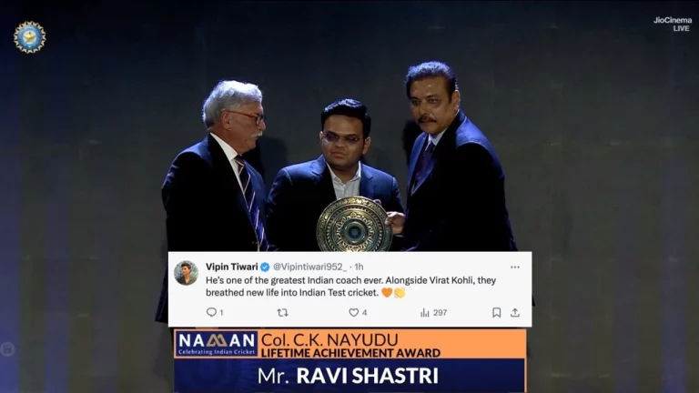 Fans React As Lifetime Achievement Honor Bestowed Upon Ravi Shastri with CK Nayudu Award