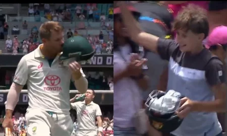[Video] David Warner Gave His Helmet And Gloves To A Young Boy After His Last Innings