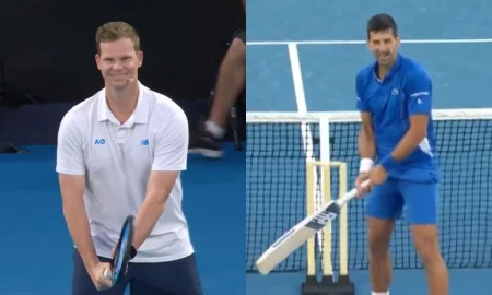 [VIDEO] Steve Smith Plays Tennis, Novak Djokovic Picks Up Cricket Bat Ahead Of Australian Open 2024
