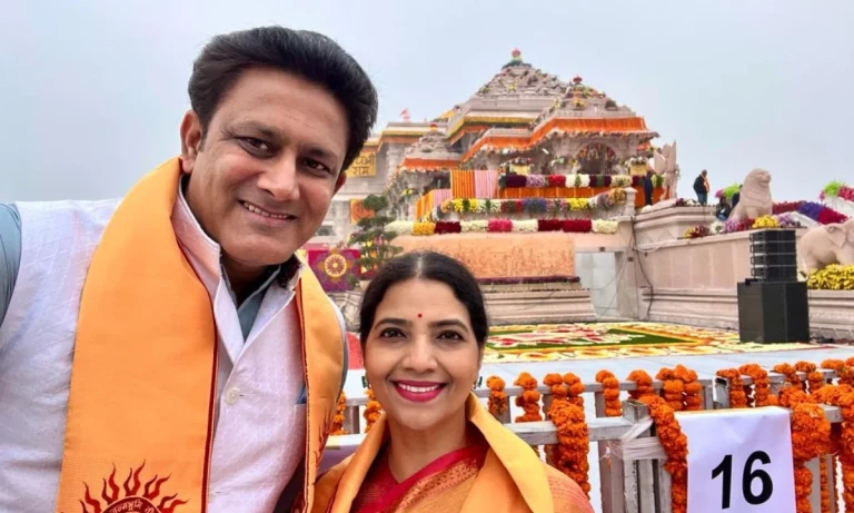 Anil Kumble Posts Latest Picture With Wife From Pran Pratishtha Ceremony In Ayodhya