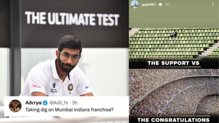 Fans React To The Cryptic Instagram Story Of Jasprit Bumrah