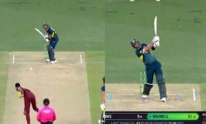 [Video] Glenn Maxwell Smashed RCB Teammate Alzarri Joseph For A 109-Meter Six