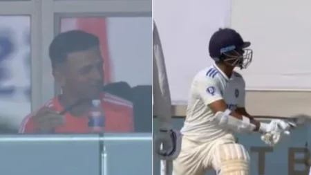 [Video] Rahul Dravid Smiles After Yashasvi Jaiswal Strikes Two Reverse Sweep Boundaries