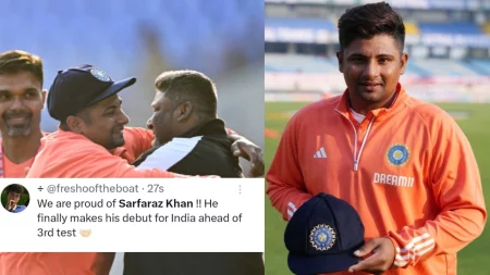 IND vs ENG: Fans Get Emotional As Sarfaraz Khan Finally Makes His Test Debut In 3rd Match