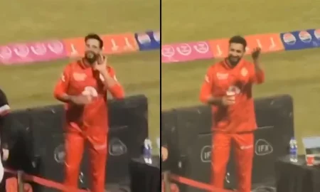 VIDEO - Imad Wasim Gave An Epic Reaction To Babar Azam Fans Who Teased Him With 'Babar Babar' Chants