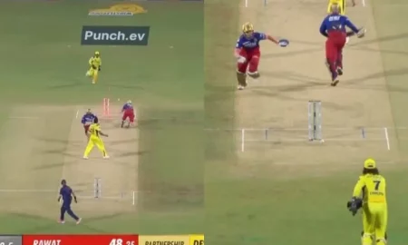 [Watch] MS Dhoni Hits Bull's-Eye To Run Out Anuj Rawat With Direct Hit In CSK vs RCB