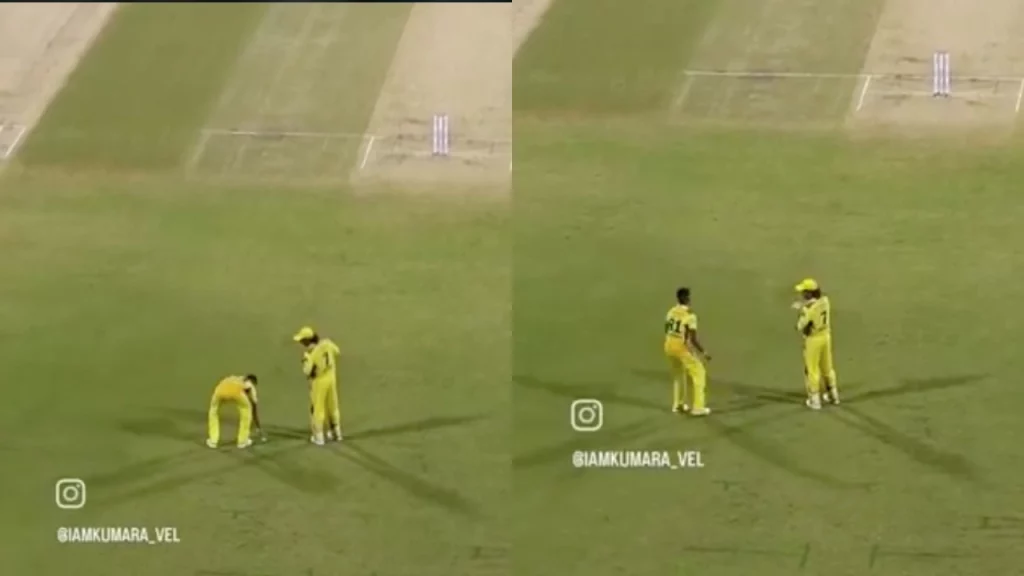 [Watch] A Fan Exposed The Video Of Pathirana Touching MS Dhoni's Feet With Another Angle