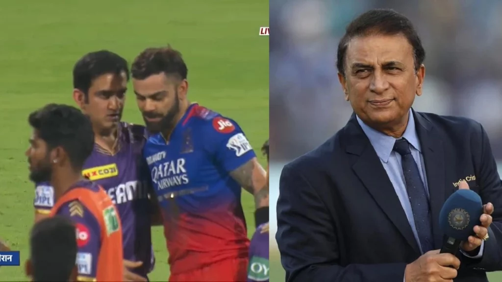 "Oscar Award" Sunil Gavaskar's Perfect Comment On The Hug Between Virat Kohli And Gautam Gambhir