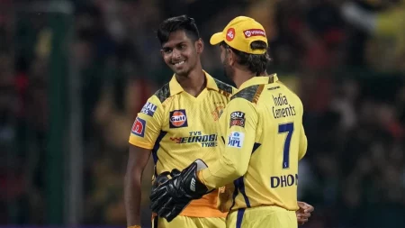 [Watch] Matheesha Pathirana Touched MS Dhoni's Feet Before Bowling In CSK vs GT