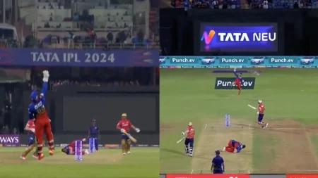 [Watch] Anuj Rawat Takes A One-Handed Blinder Of Sam Curran During RCB vs PBKS