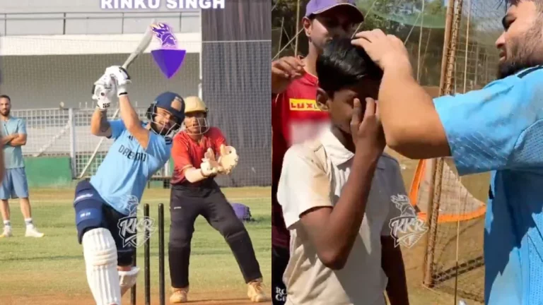 WATCH - Rinku Singh's Beautiful Gesture After His Six Hit A Young Boy Has Gone Viral