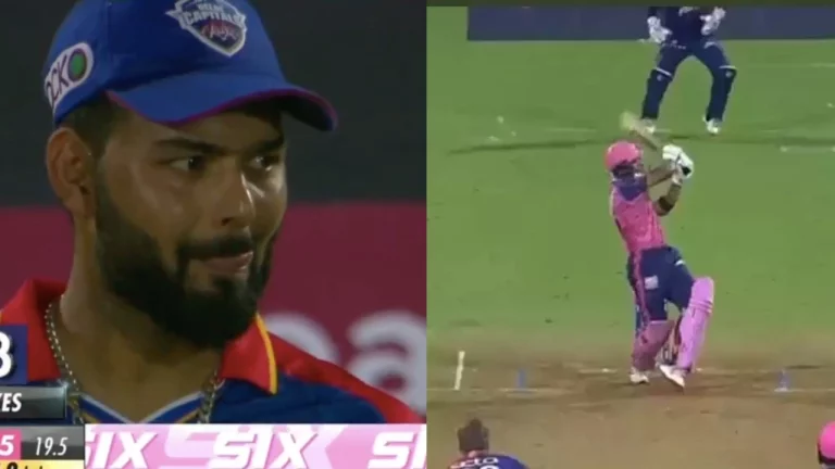 Watch: Rishabh Pant Left Shocked As Riyan Parag Launched An Insane Pull Six To Nortje