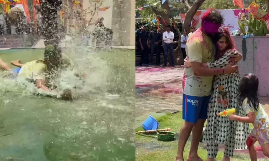 [Watch] Rohit Sharma Plays Holi With Wife Ritika And MI Teammates