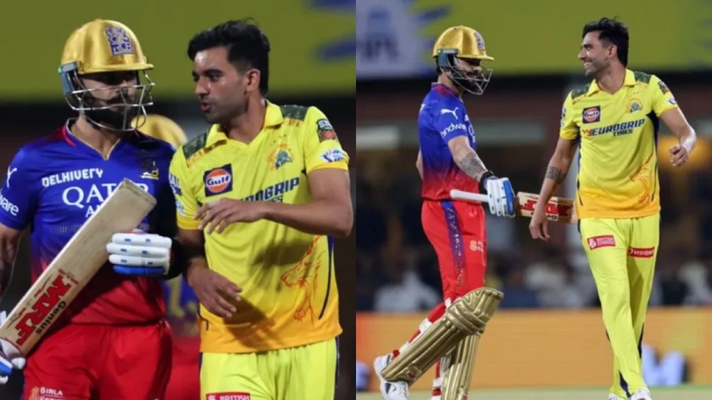 [Watch] Virat Kohli Hits Chahar On His Bum With The Bat After Pacer Interrupts His Running