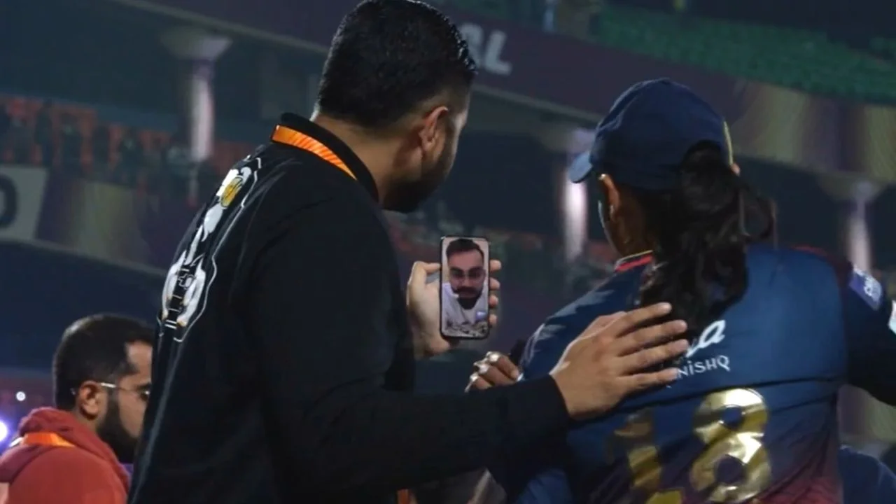 VIDEO - Virat Kohli Video Called Smriti Mandhana After RCB Won WPL 2024