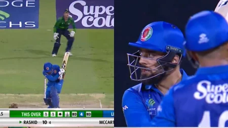 Watch: Rashid Khan Smashed A No Look Six In The Recent AFG vs IRE T20 Game