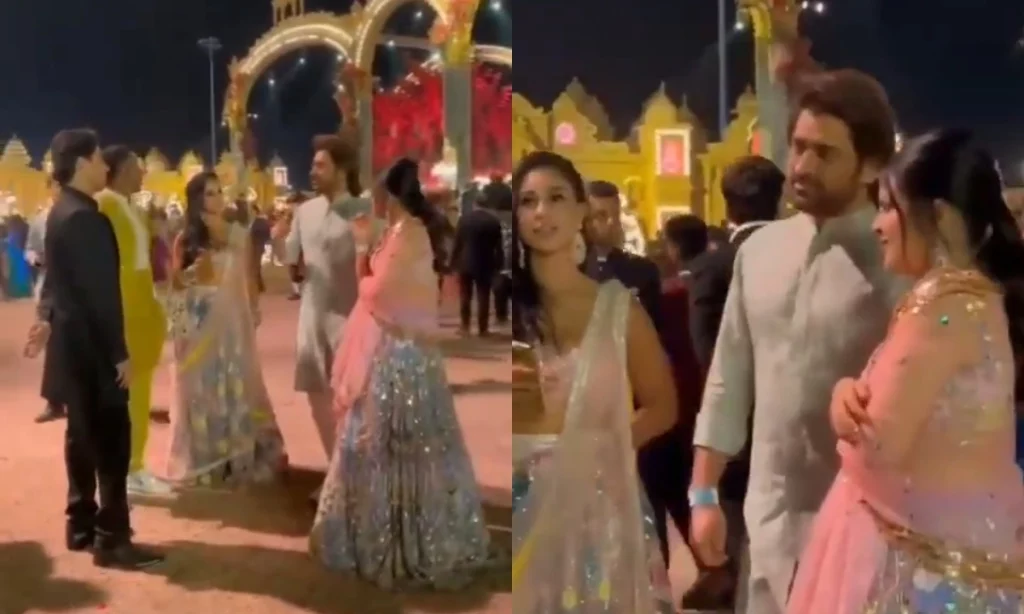 Watch: MS Dhoni Chats With Shah Rukh Khan's Son Aryan At Ambani Pre-Wedding In A Viral Video