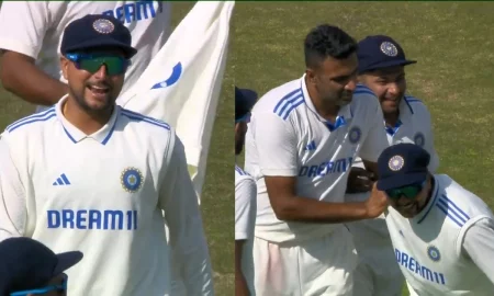 [Video] Kuldeep Yadav And R Ashwin Show Mutual Respect After Taking 9 Wickets In Dharamsala