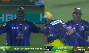 [Watch] Sir Viv Richards Charges In The Field After Quetta Enter PSL Playoffs With A Last-Ball Six