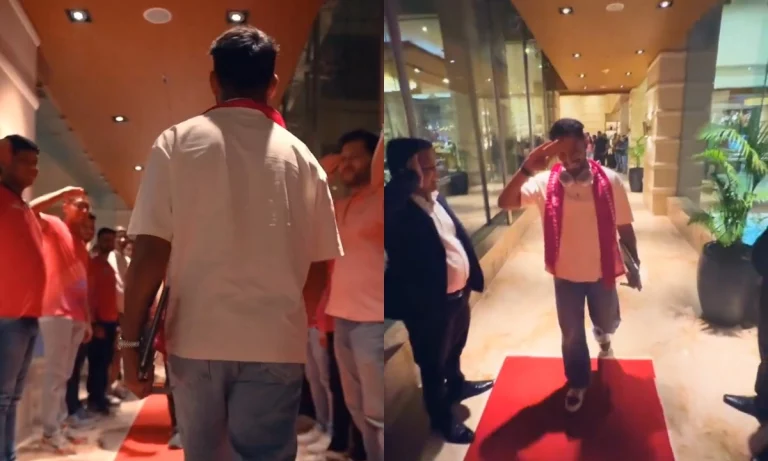 [Watch] Dhruv Jurel Gets A Salute Welcome From RR At Team Hotel Ahead Of IPL 2024