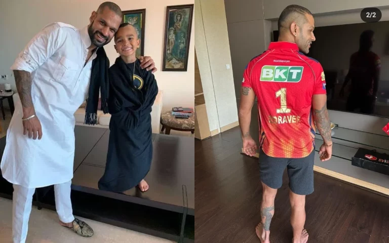 IPL 2024: Shikhar Dhawan Wore The PBKS Jersey With Son's Name