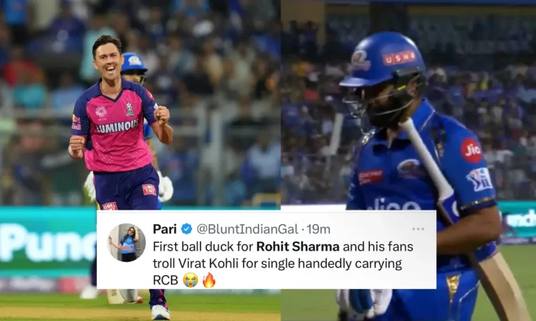 MI vs RR: Rohit Sharma Got Trolled Badly For Getting Out For Golden Duck Against Trent Boult