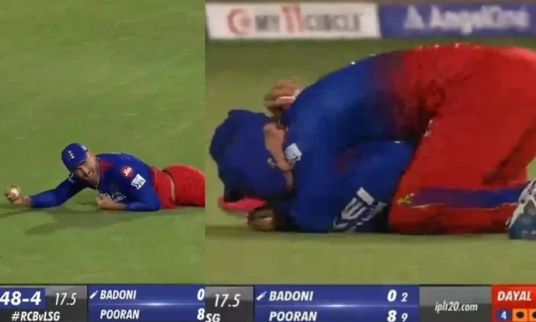 [Video] Glenn Maxwell Gives A Funny Hug To Faf Du Plessis When He Was Lying On The Ground In RCB vs LSG