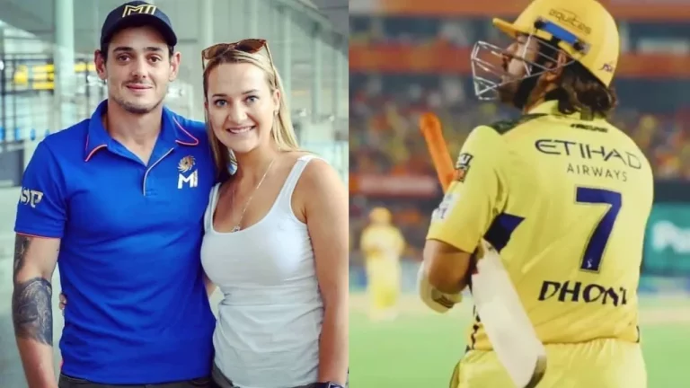 IPL 2024 - Quinton de Kock's Wife Shared The Decibel Level Status When MS Dhoni Walked Out To Bat