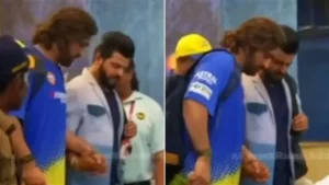 WATCH - Suresh Raina Helps Injured MS Dhoni Board The Team Bus