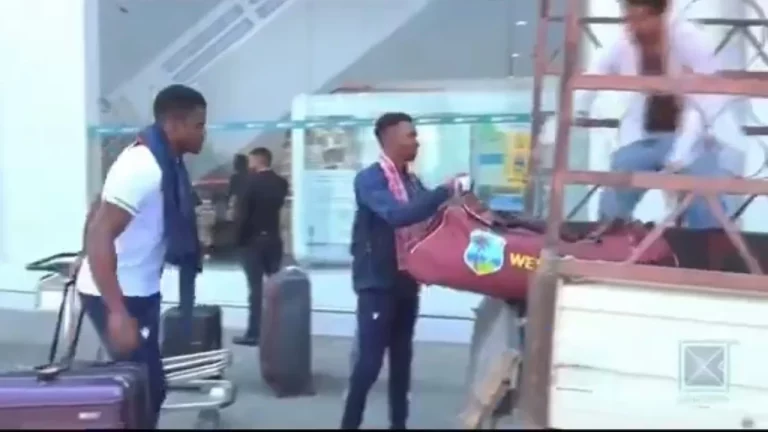 VIDEO - West Indies A Players Load Luggage On A Pickup Truck After Arriving In Nepal