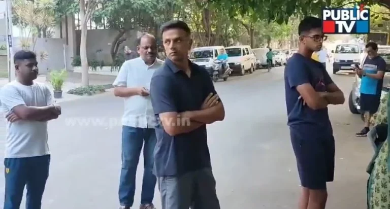 VIDEO - Rahul Dravid Waits In A Queue Like A Common Man To Cast Vote