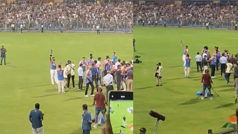 WATCH: Hardik Pandya Raised And Displayed the World Cup Trophy To The Wankhede Crowd