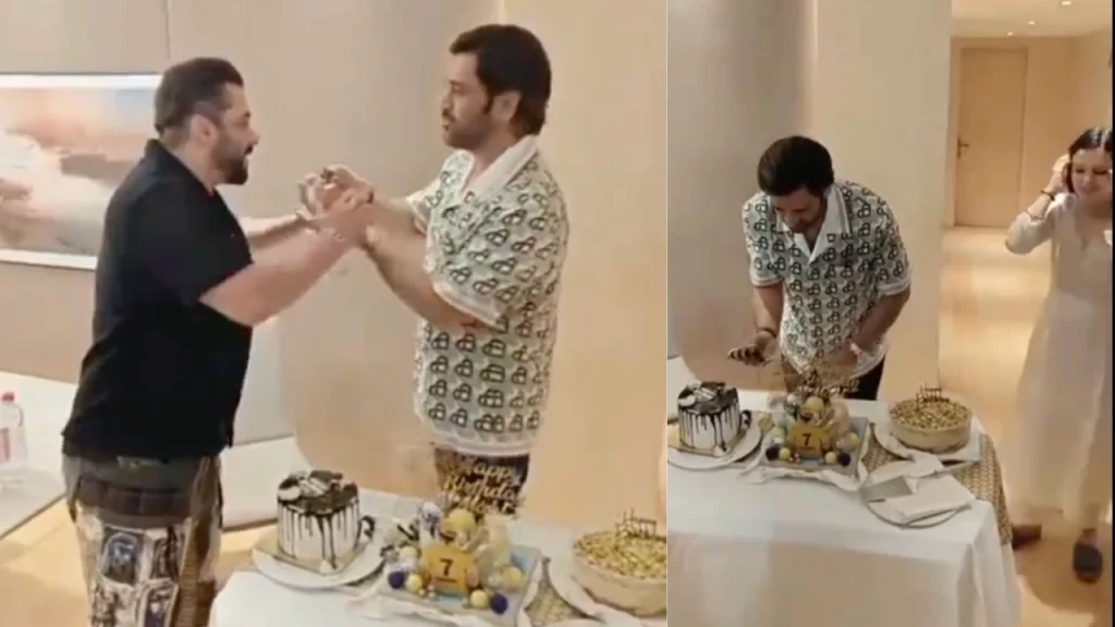 WATCH: MS Dhoni Celebrates His Birthday With Salman Khan And Sakshi Dhoni