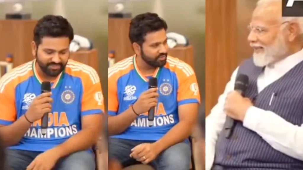 "Us Pitch Pe Humne 'Woh' Kiya" - WATCH Rohit Sharma Hilariously Forgets Infront Of PM Modi