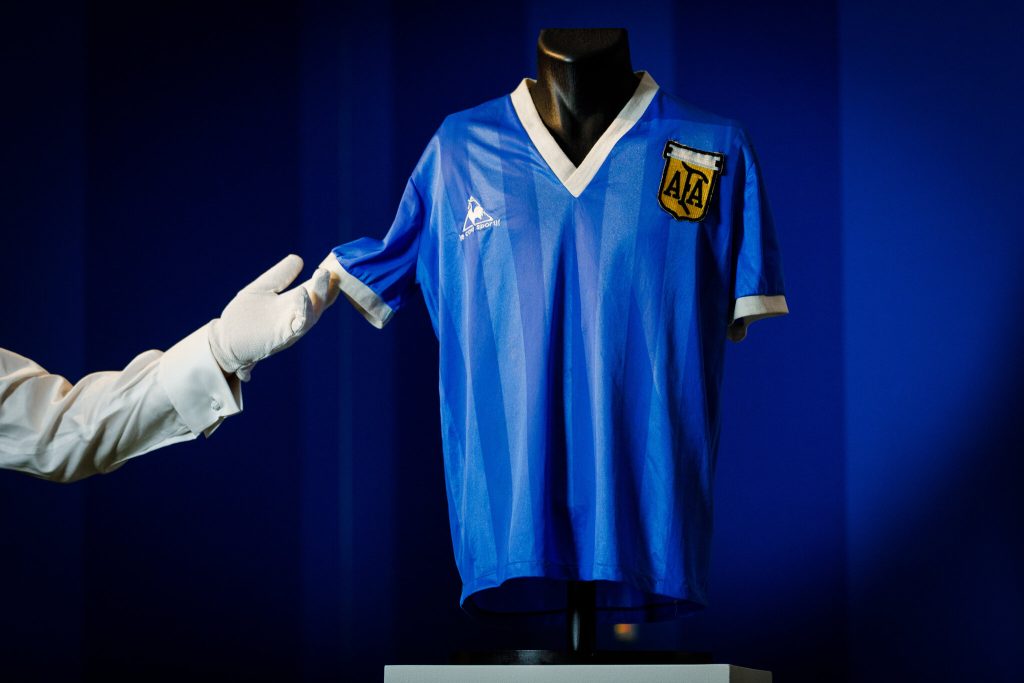 deigo maradona hand of god jersey