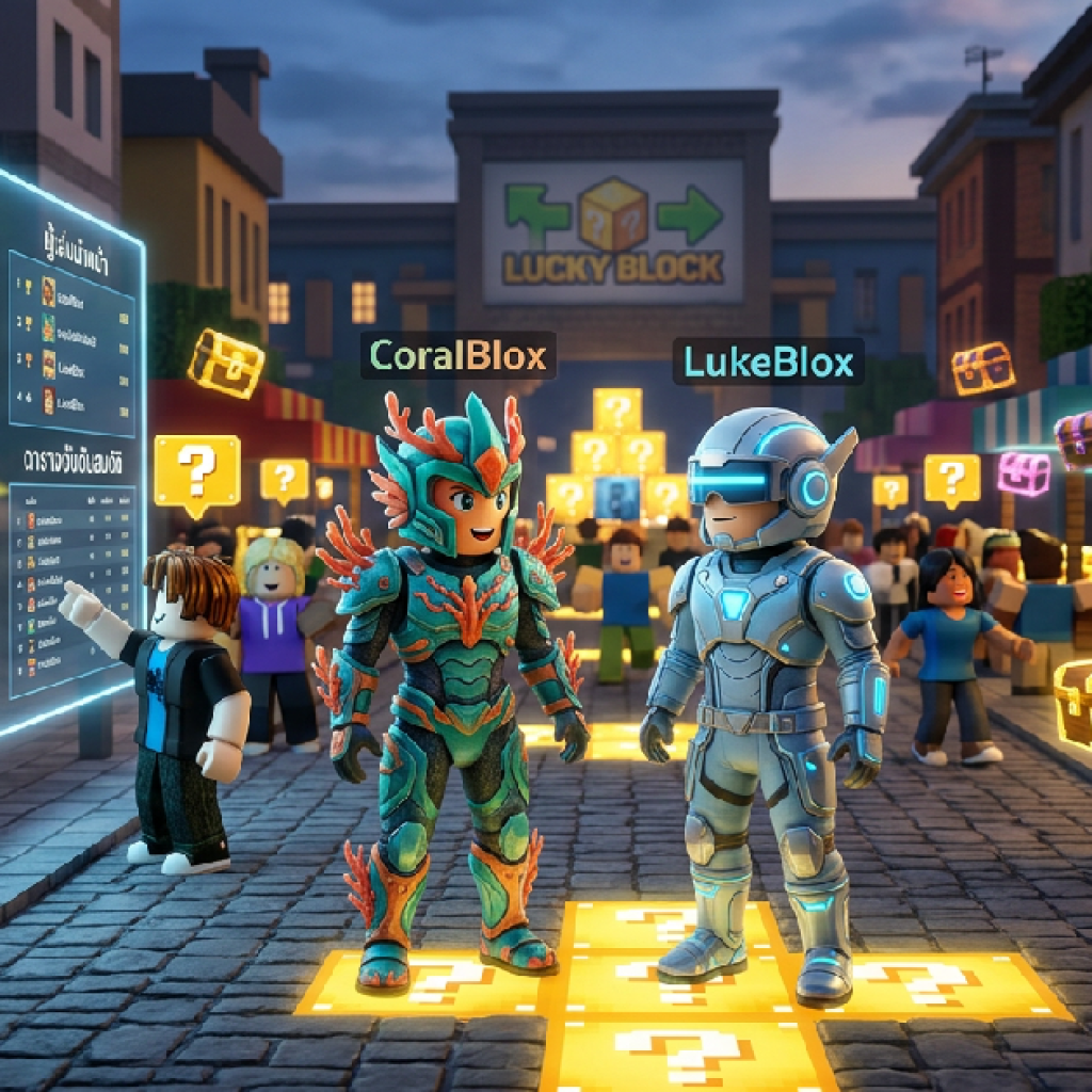 เจาะลึกอีเวนต์ Be A Lucky Block: ศึก CoralBlox ปะทะ LukeBlox พร้อมแผนพิชิตมินิเกมสะสมไอเทมลับ