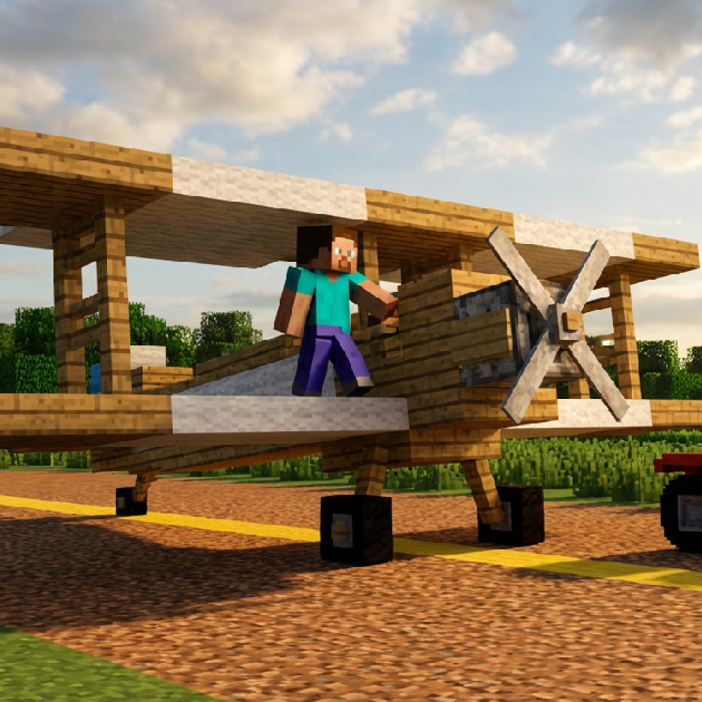 ม็อด Minecraft แนวใหม่เนรมิตเครื่องบินและยานพาหนะที่ใช้งานได้จริงตามกฎฟิสิกส์