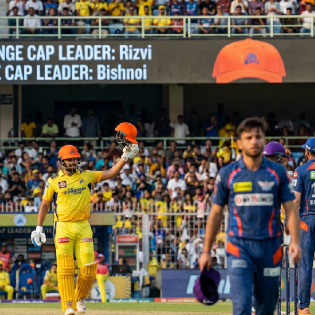 Sameer Rizvi and Ravi Bishnoi lead IPL 2026 cap races